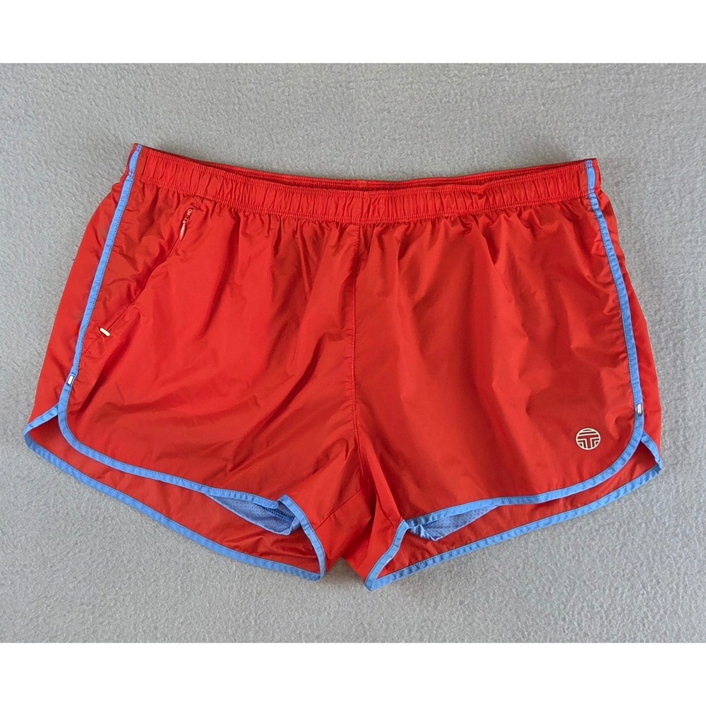 Tory Burch Sport Track Shorts Women's Size XL Red Athletic Running Gym